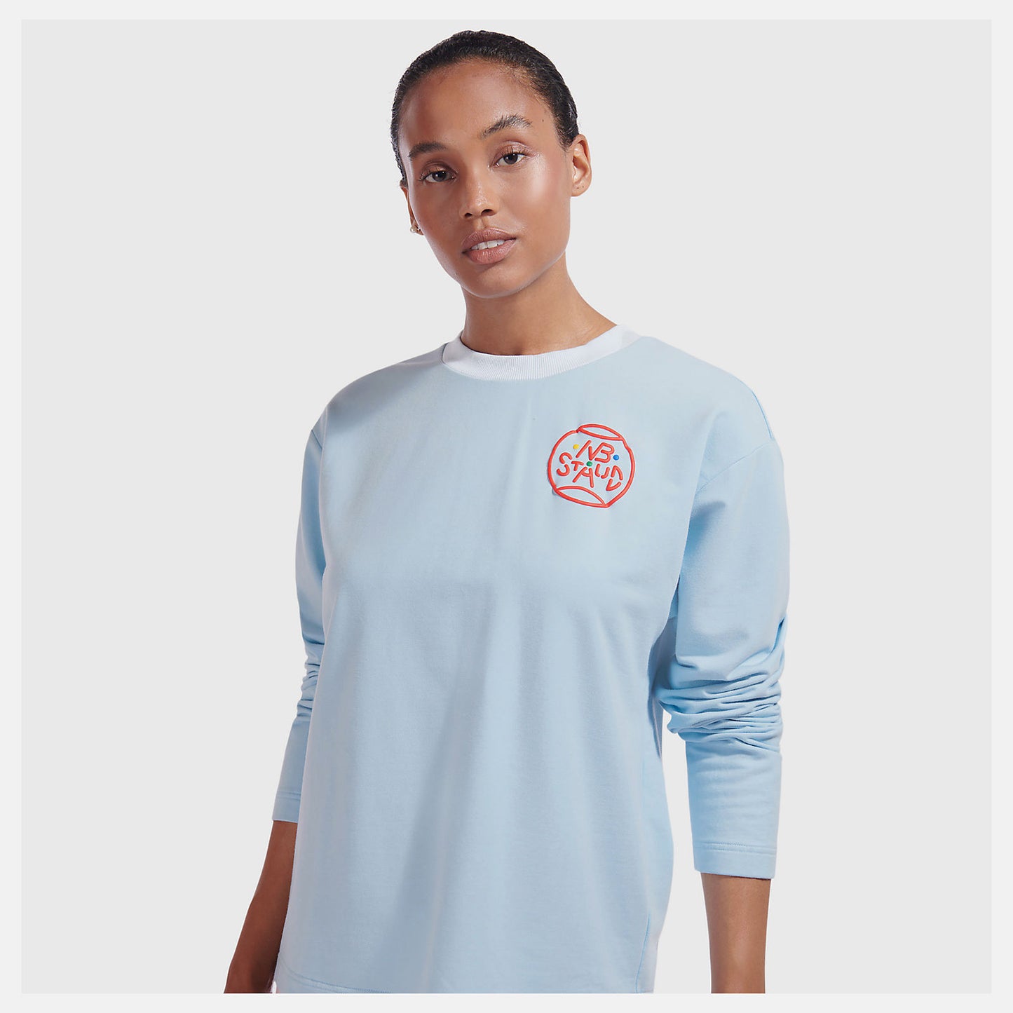 Baby Blue NB x Staud Sweatshirt | New Balance Clothing