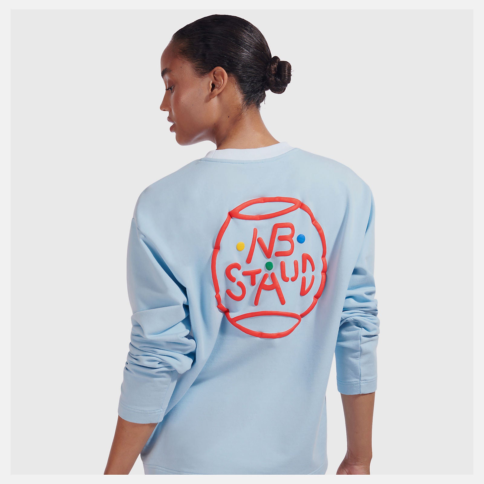 Baby Blue NB x Staud Sweatshirt | New Balance Clothing