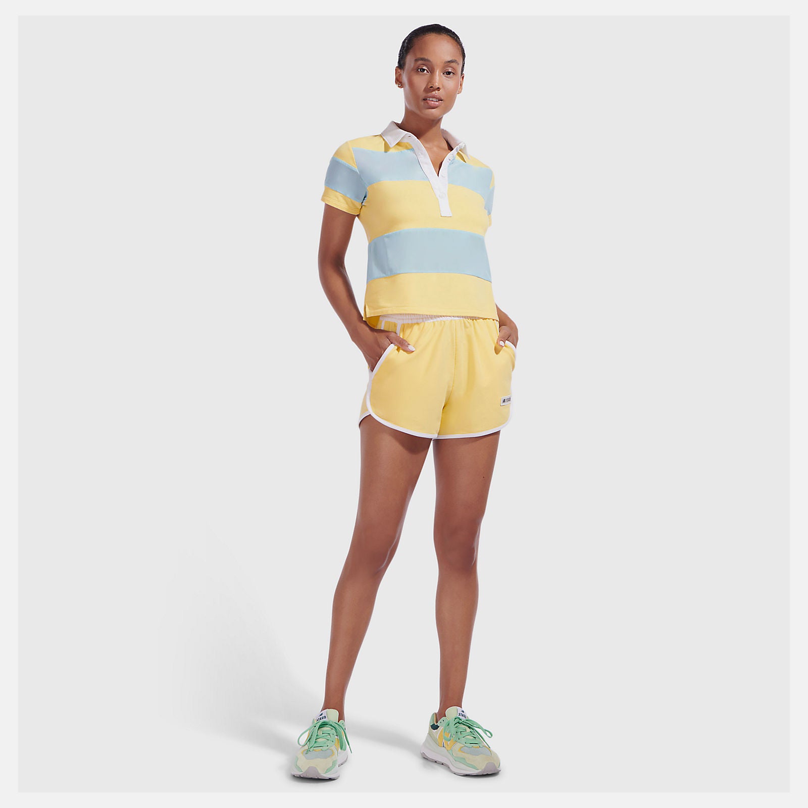 Yellow NB x Staud Polo | New Balance Clothing