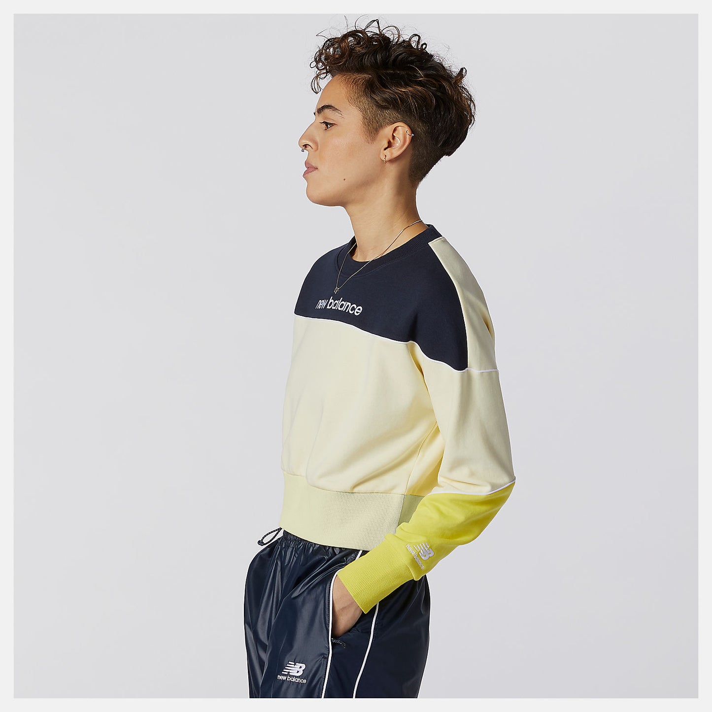 Clear Yellow NB Athletics Crew Fleece | New Balance Clothing