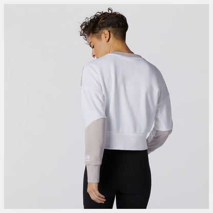 White Multi NB Athletics Crew Fleece | New Balance Clothing