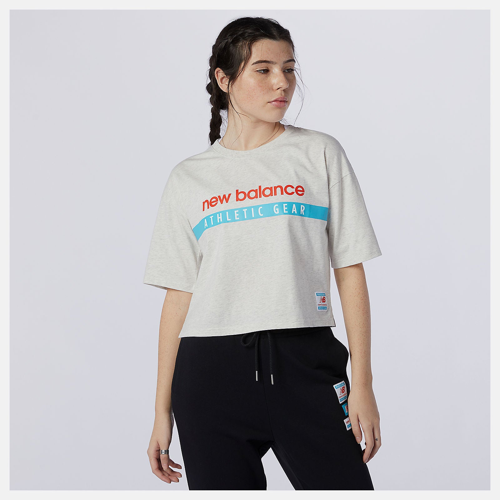 Sea Salt Heather NB Essentials Field Day Boxy Tee | New Balance Clothing