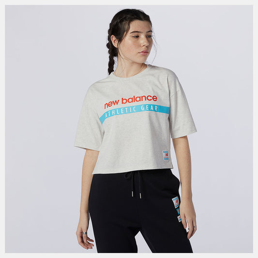 Sea Salt Heather NB Essentials Field Day Boxy Tee | New Balance Clothing