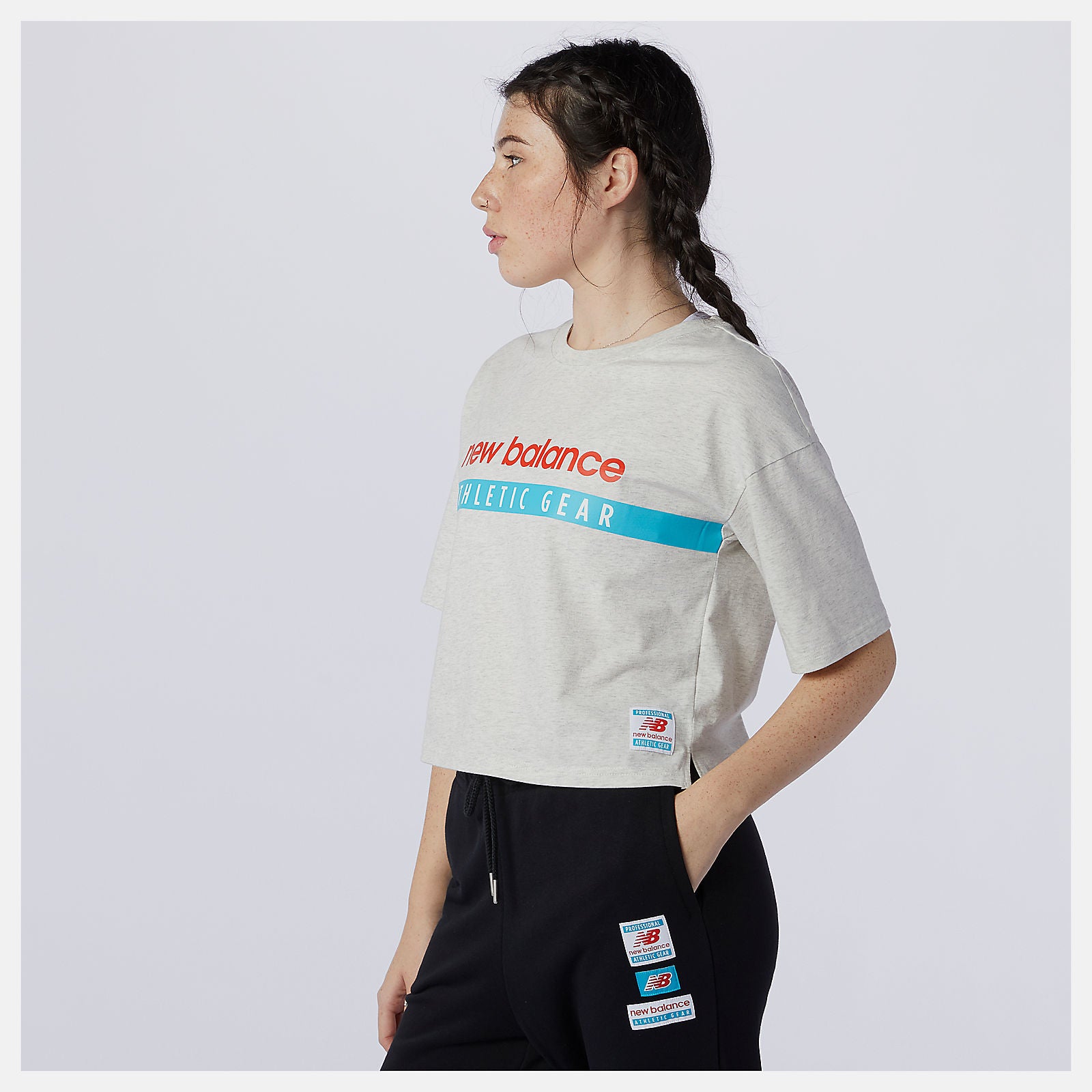 Sea Salt Heather NB Essentials Field Day Boxy Tee | New Balance Clothing