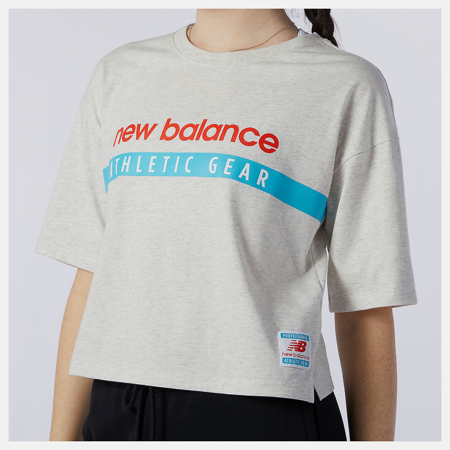 Sea Salt Heather NB Essentials Field Day Boxy Tee | New Balance Clothing