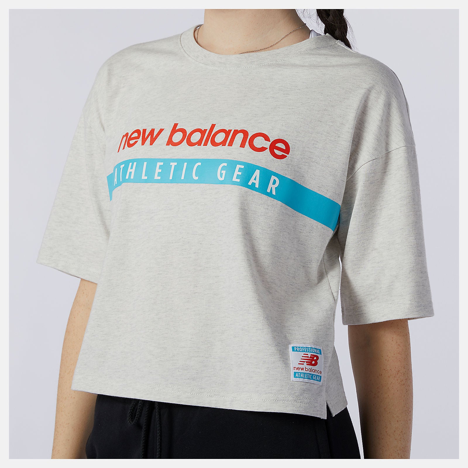 Sea Salt Heather NB Essentials Field Day Boxy Tee | New Balance Clothing