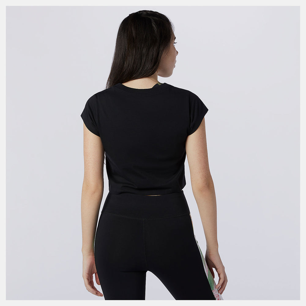 Black NB Essentials Botanical Tee | New Balance Clothing