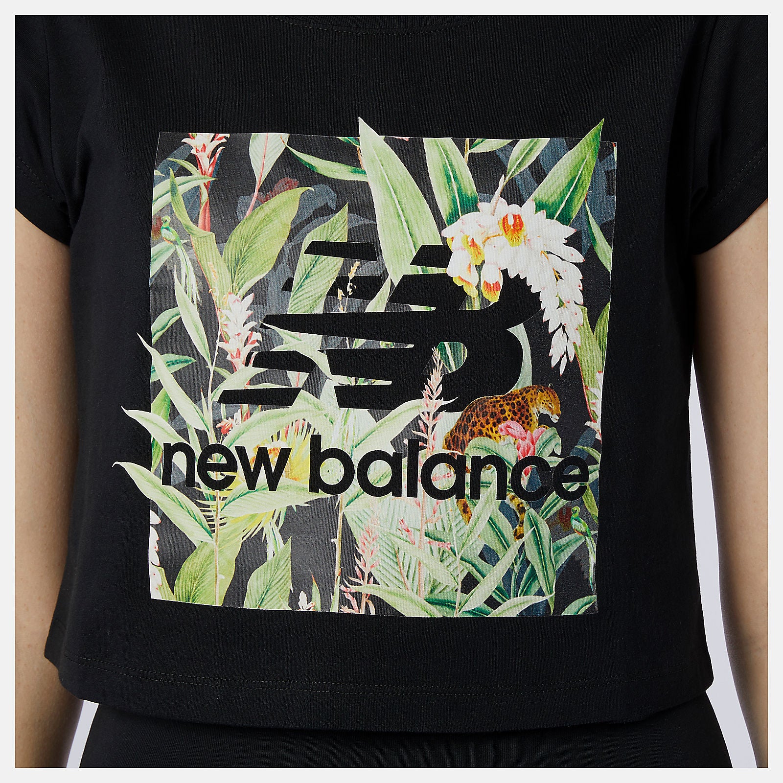 Black NB Essentials Botanical Tee | New Balance Clothing