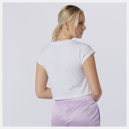White NB Essentials Botanical Tee | New Balance Clothing