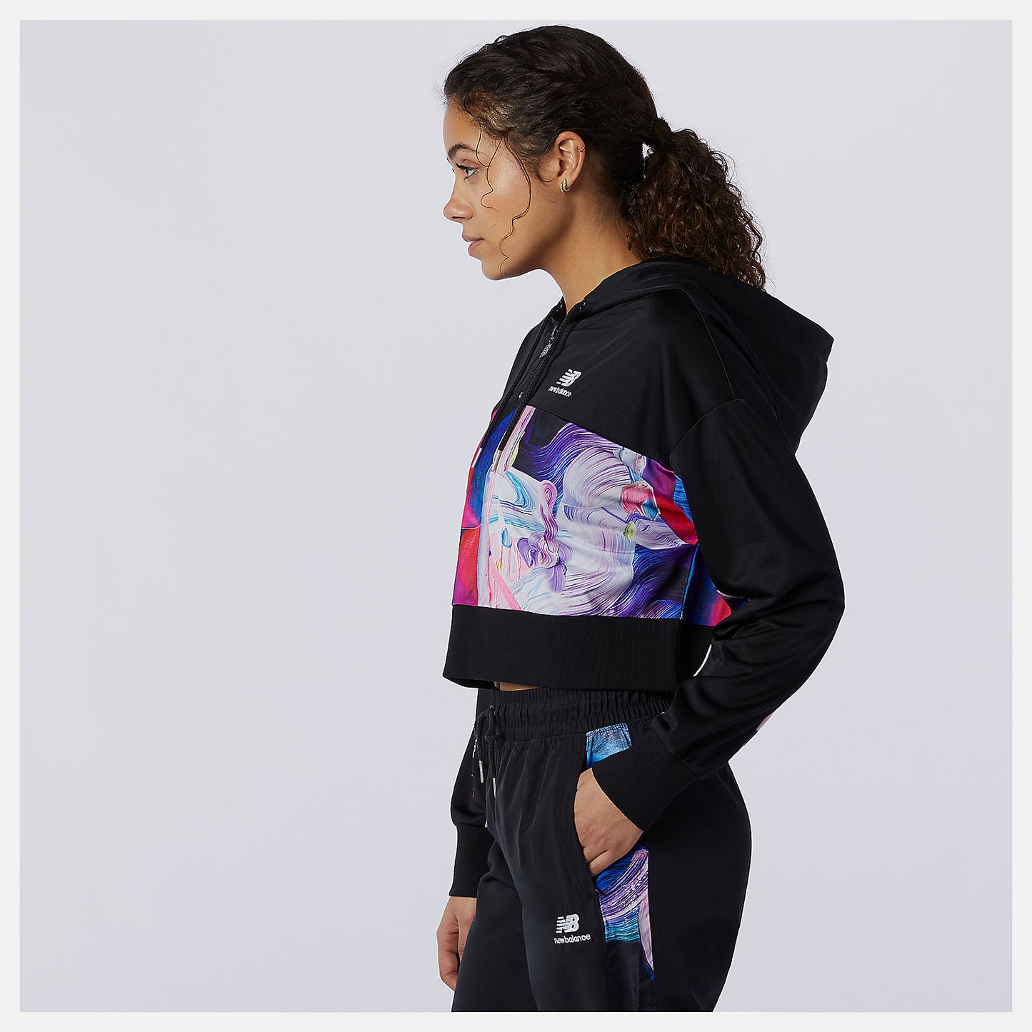 Black/Magnet NB Athletics Erin Loree Half-zip Hoodie | New Balance Clothing