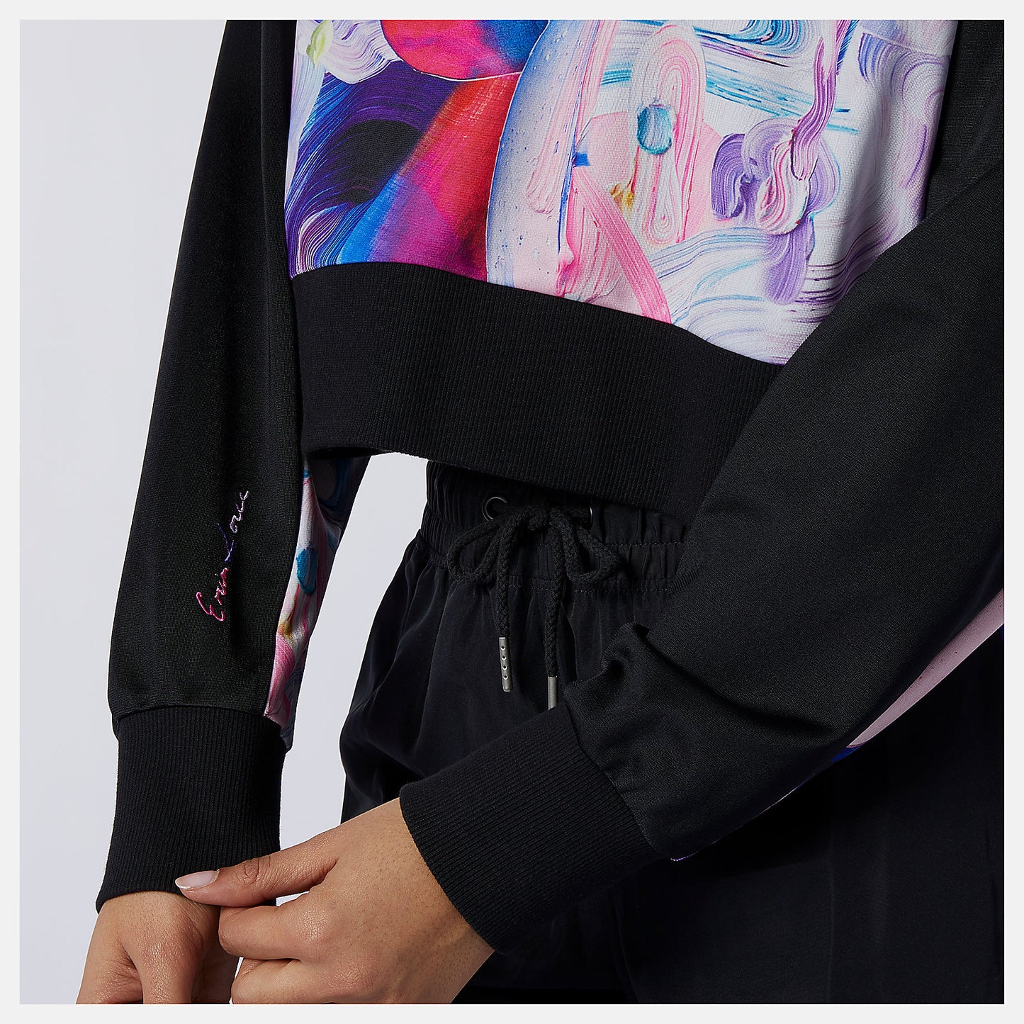 Black/Magnet NB Athletics Erin Loree Half-zip Hoodie | New Balance Clothing