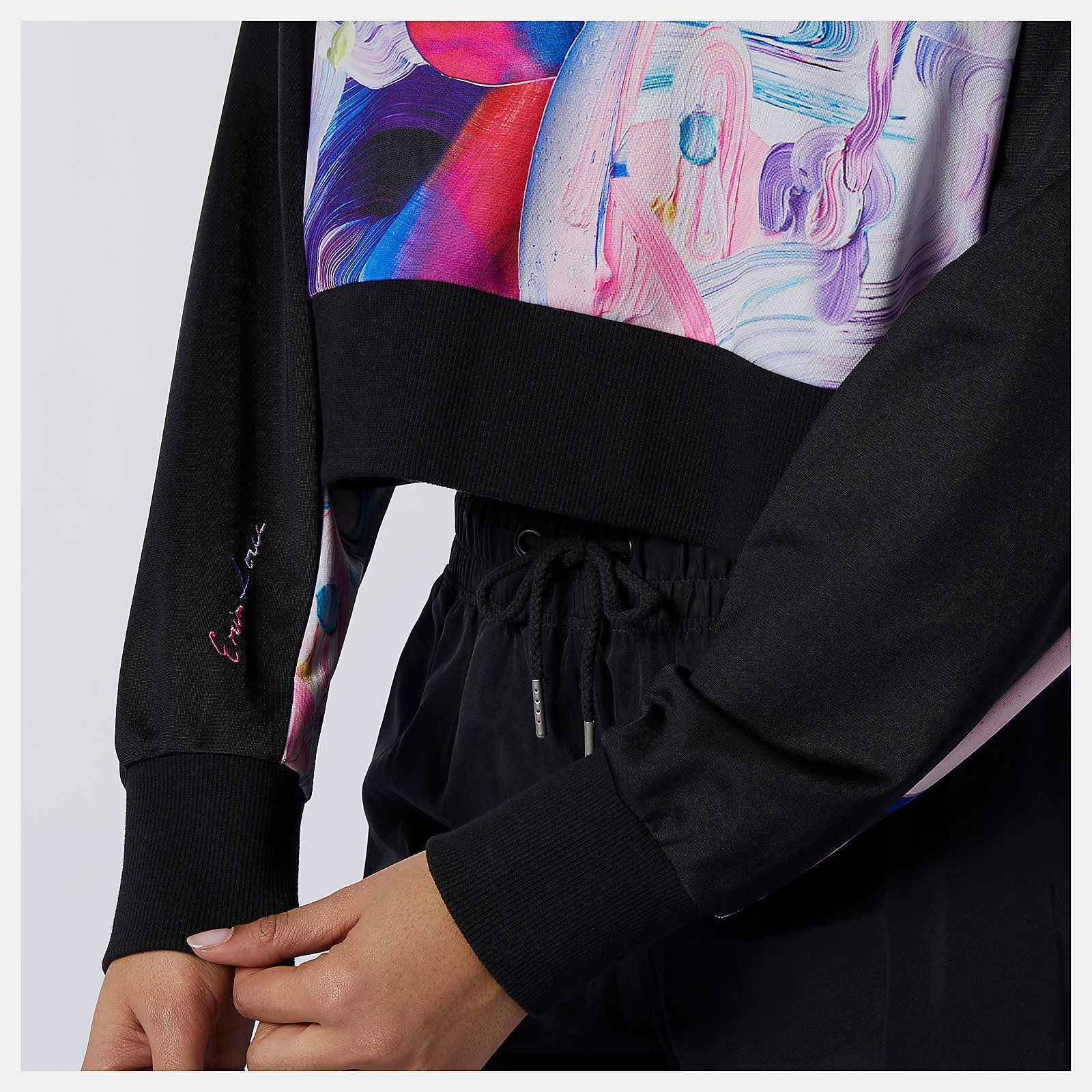 Black/Magnet NB Athletics Erin Loree Half-zip Hoodie | New Balance Clothing