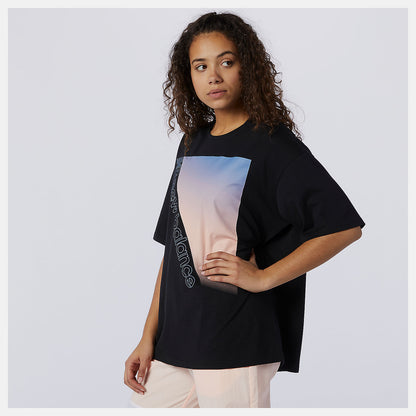 Black Sport Style Optiks Gradient Graphic Tee | New Balance Clothing