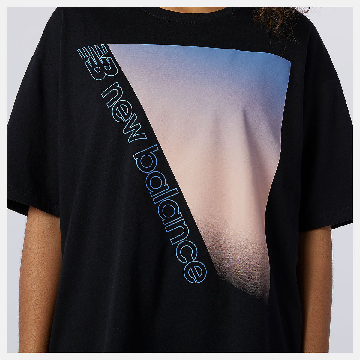 Black Sport Style Optiks Gradient Graphic Tee | New Balance Clothing