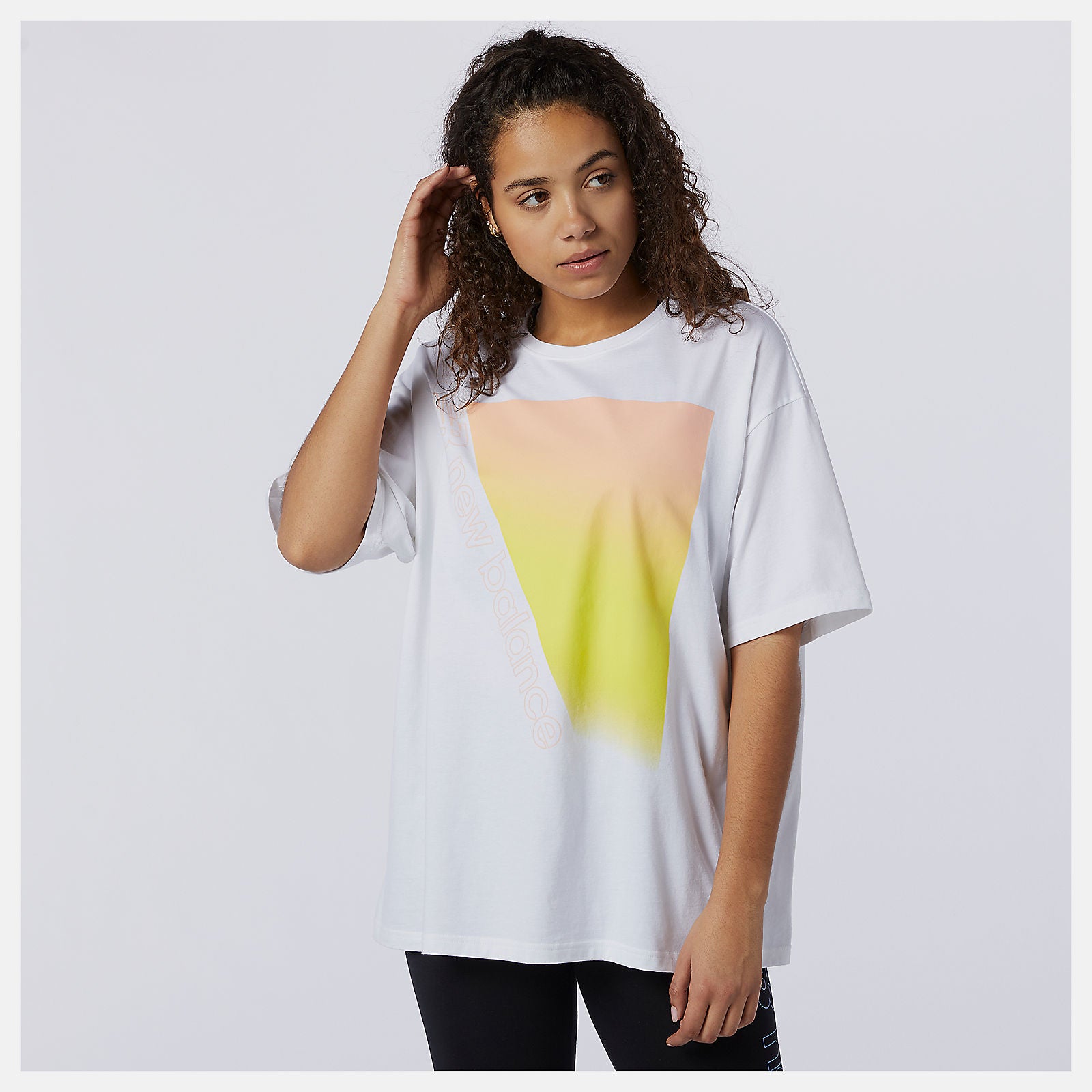 White Sport Style Optiks Gradient Graphic Tee | New Balance Clothing