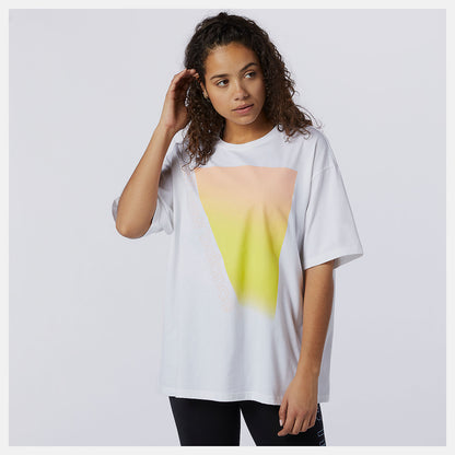White Sport Style Optiks Gradient Graphic Tee | New Balance Clothing