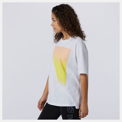 White Sport Style Optiks Gradient Graphic Tee | New Balance Clothing