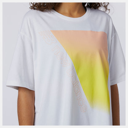 White Sport Style Optiks Gradient Graphic Tee | New Balance Clothing