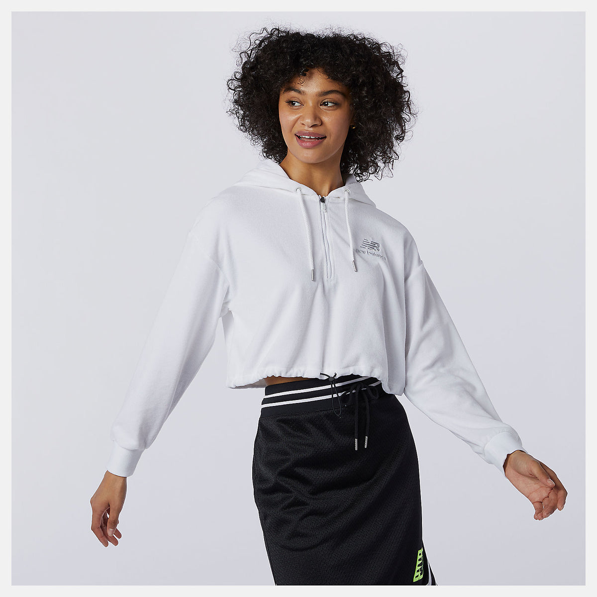 White NB Athletics Collide Terry Hoodie | New Balance Clothing