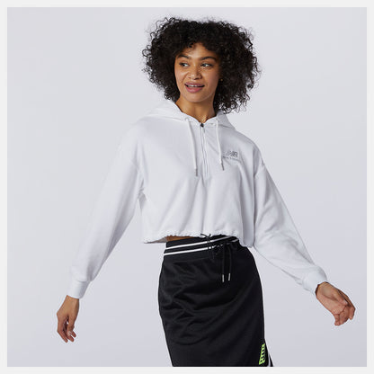 White NB Athletics Collide Terry Hoodie | New Balance Clothing