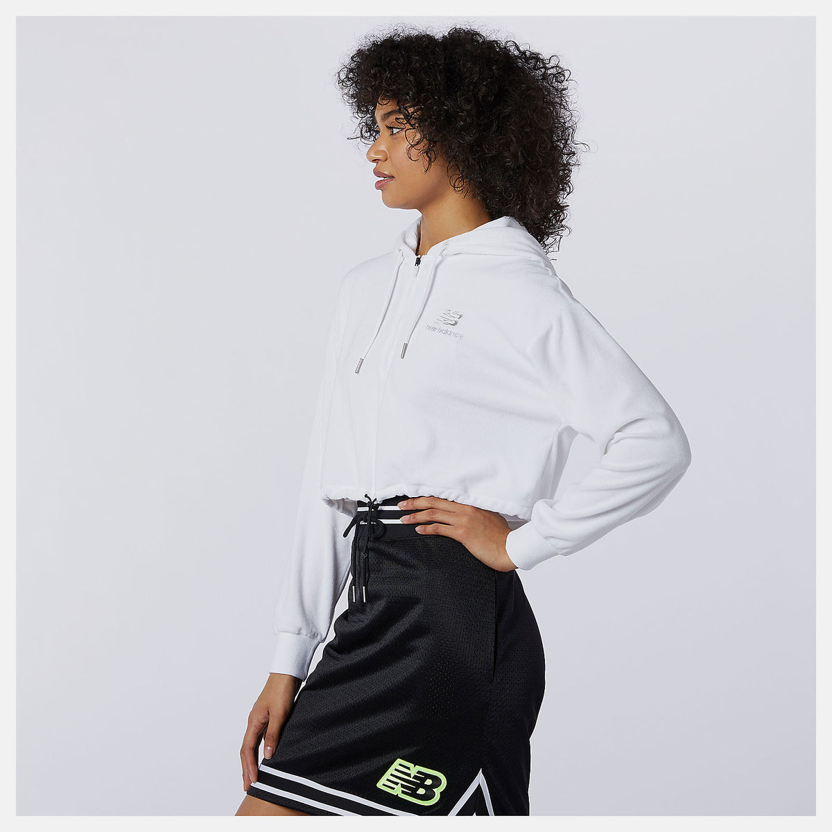 White NB Athletics Collide Terry Hoodie | New Balance Clothing