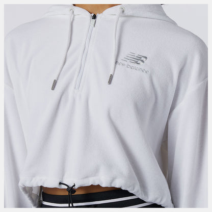 White NB Athletics Collide Terry Hoodie | New Balance Clothing