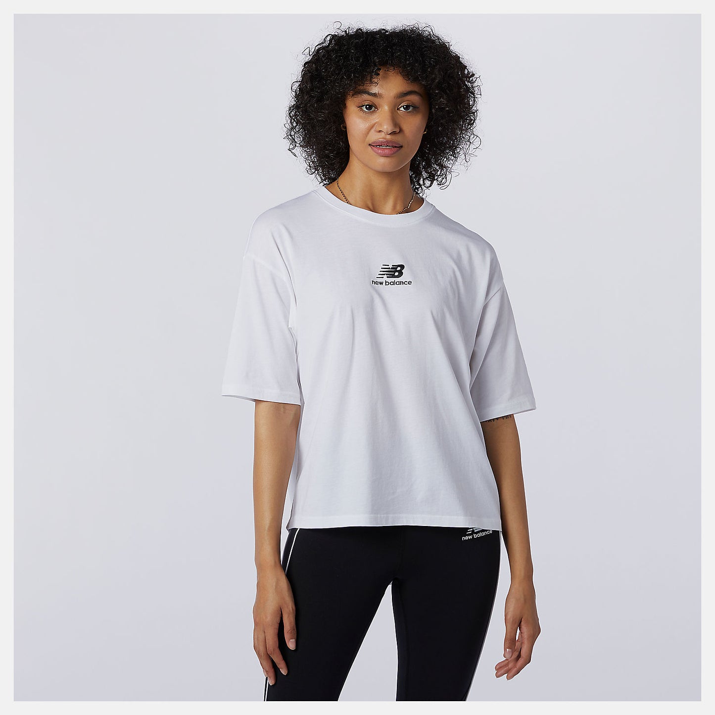 White NB Athletics Collide Short Sleeve Tee | New Balance Clothing