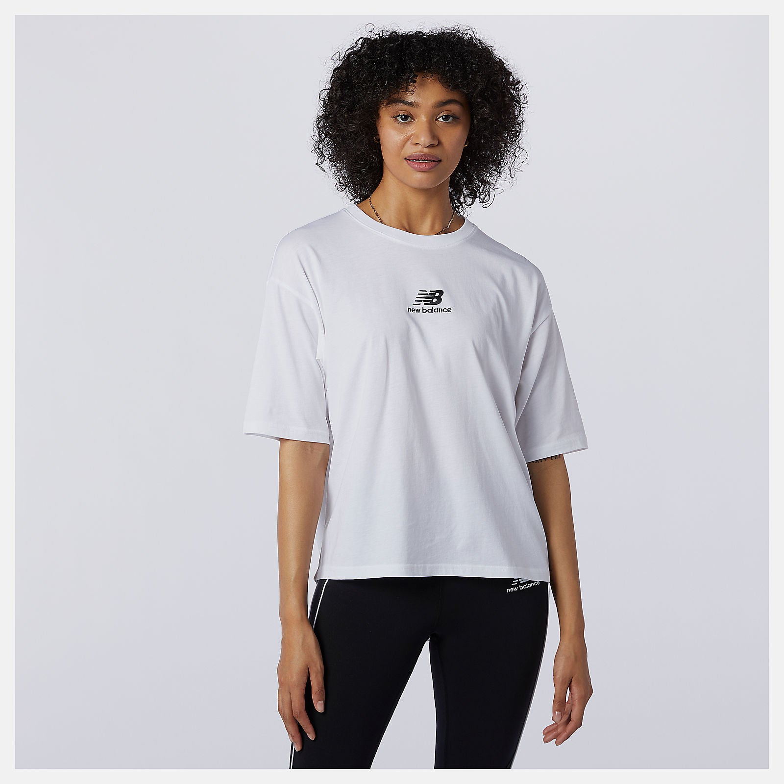White NB Athletics Collide Short Sleeve Tee | New Balance Clothing