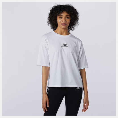 White NB Athletics Collide Short Sleeve Tee | New Balance Clothing