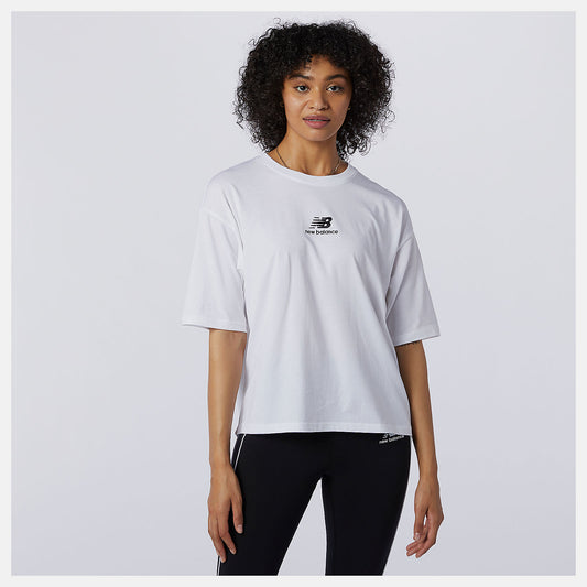 White NB Athletics Collide Short Sleeve Tee | New Balance Clothing