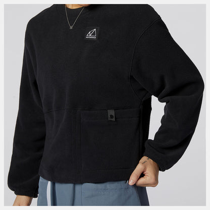 Black NB All Terrain Pocket Crew Fleece | New Balance Clothing