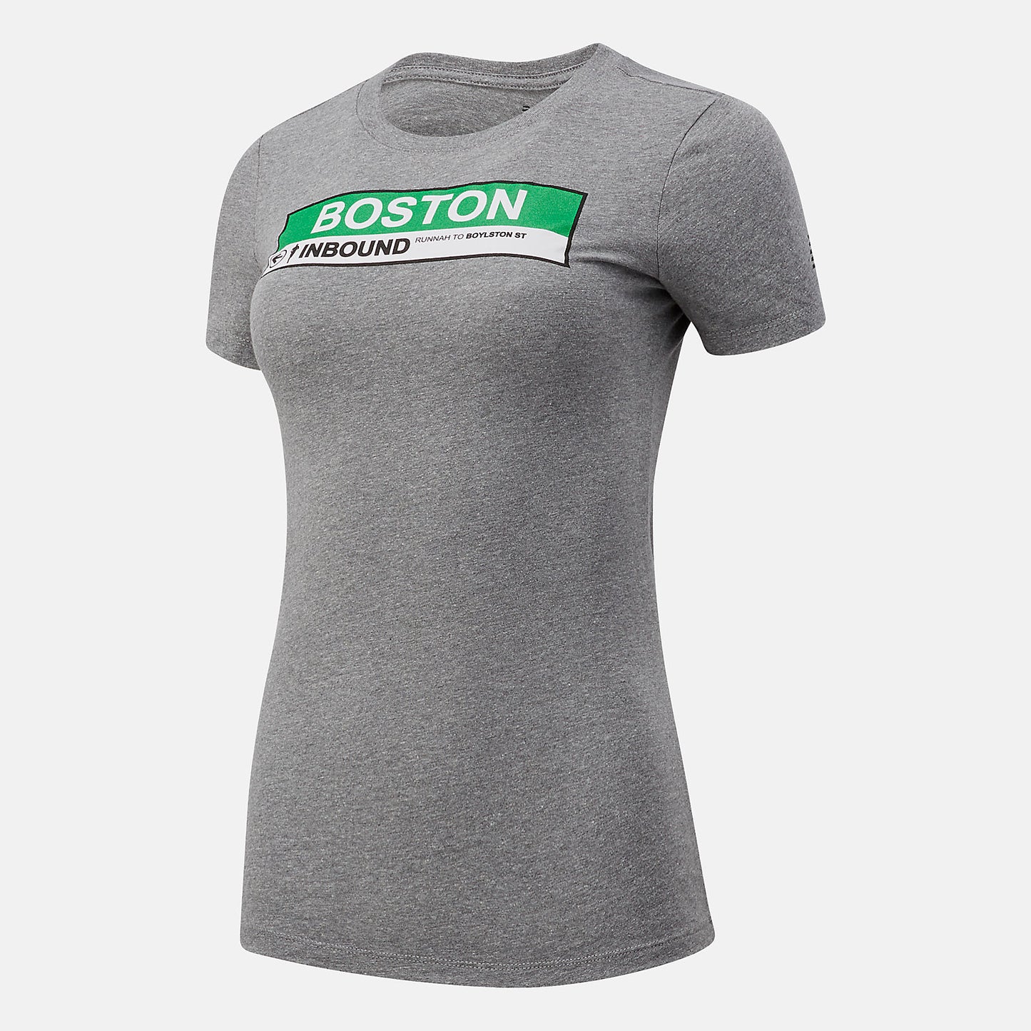 Athletic Grey Boston INBound Green Line Graphic Tee | New Balance Clothing