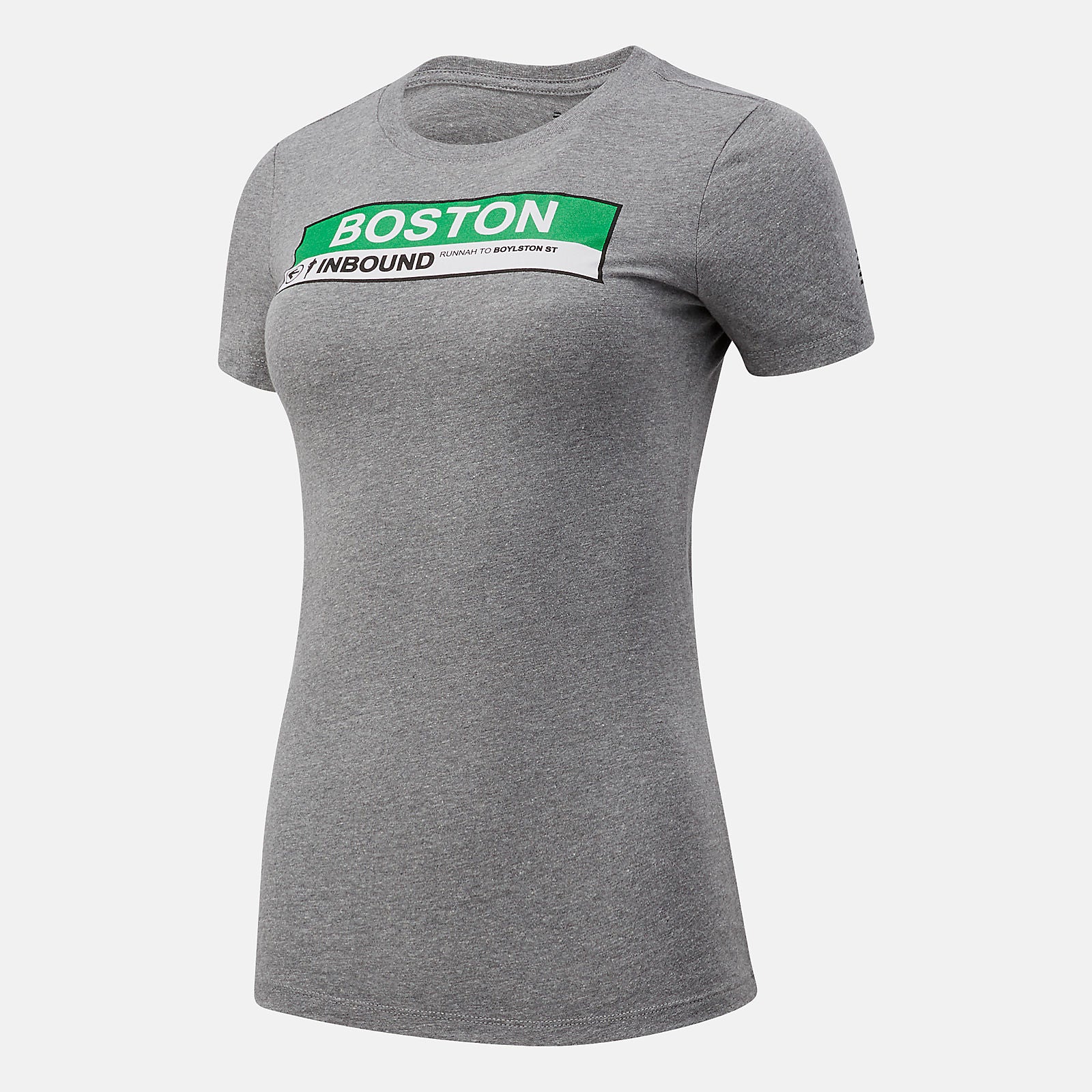 Athletic Grey Boston INBound Green Line Graphic Tee | New Balance Clothing