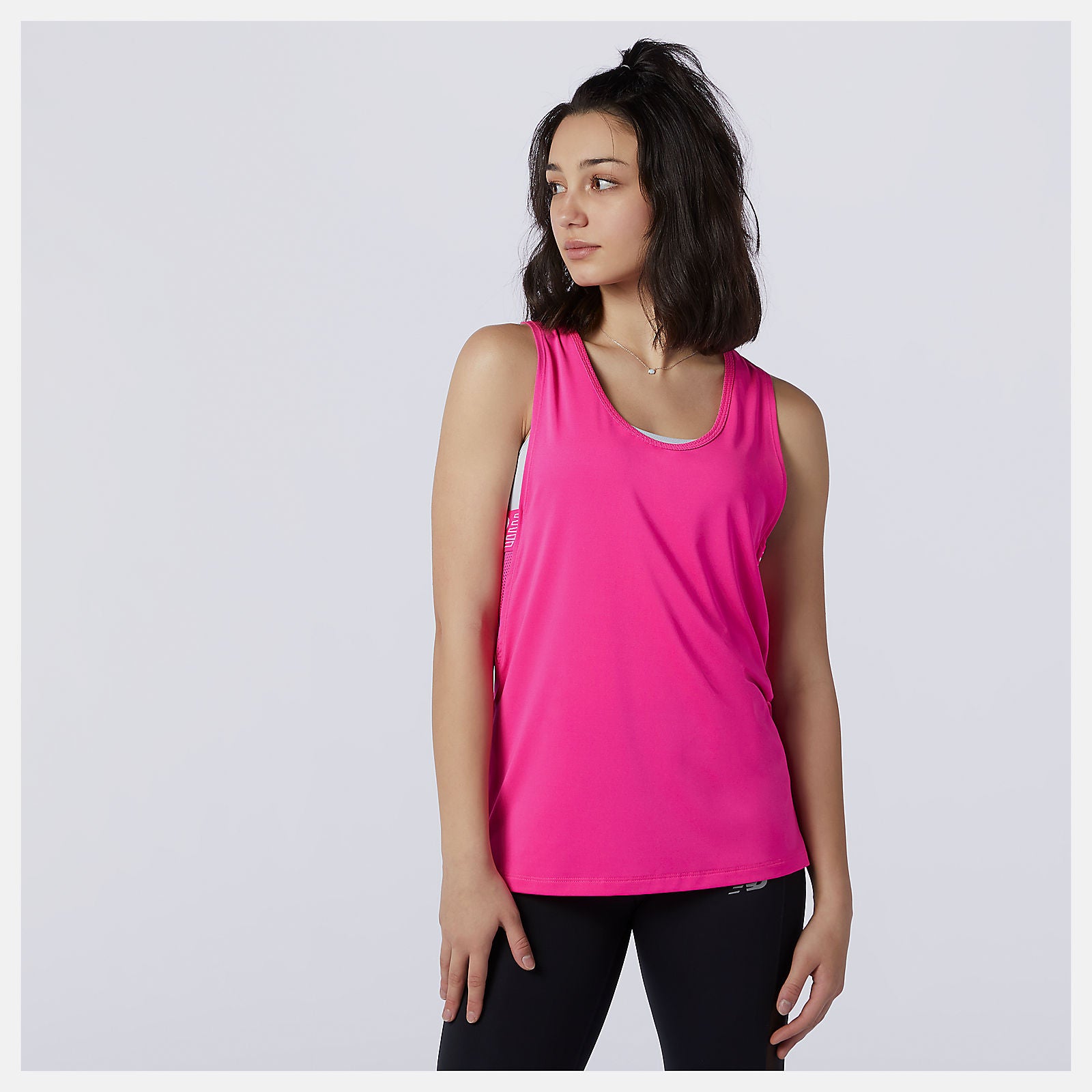 Pink Glo Relentless Sweat Tank | New Balance Clothing