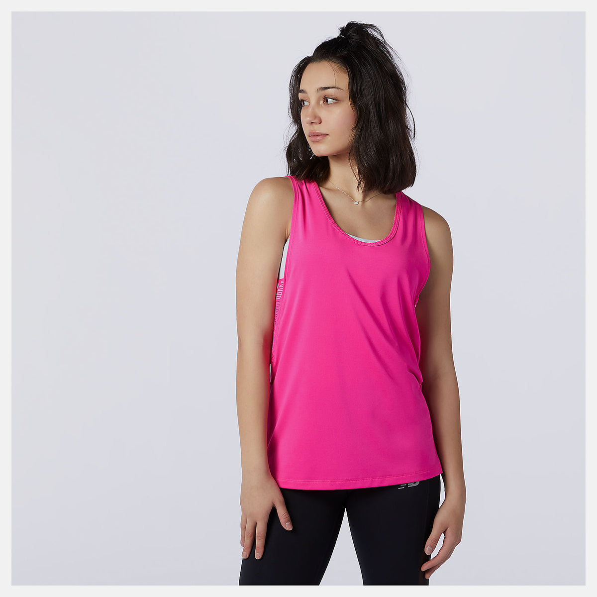 Pink Glo Relentless Sweat Tank | New Balance Clothing