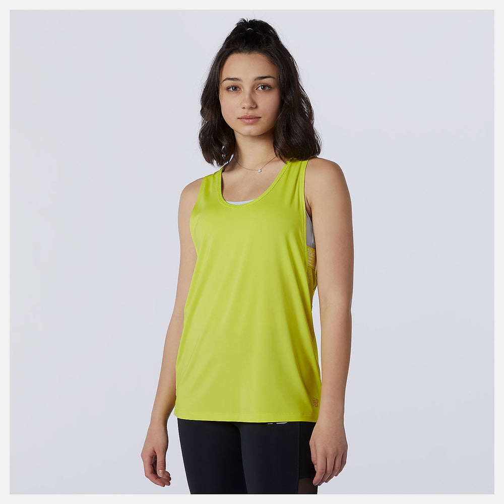 Sulpher Yellow Relentless Sweat Tank | New Balance Clothing