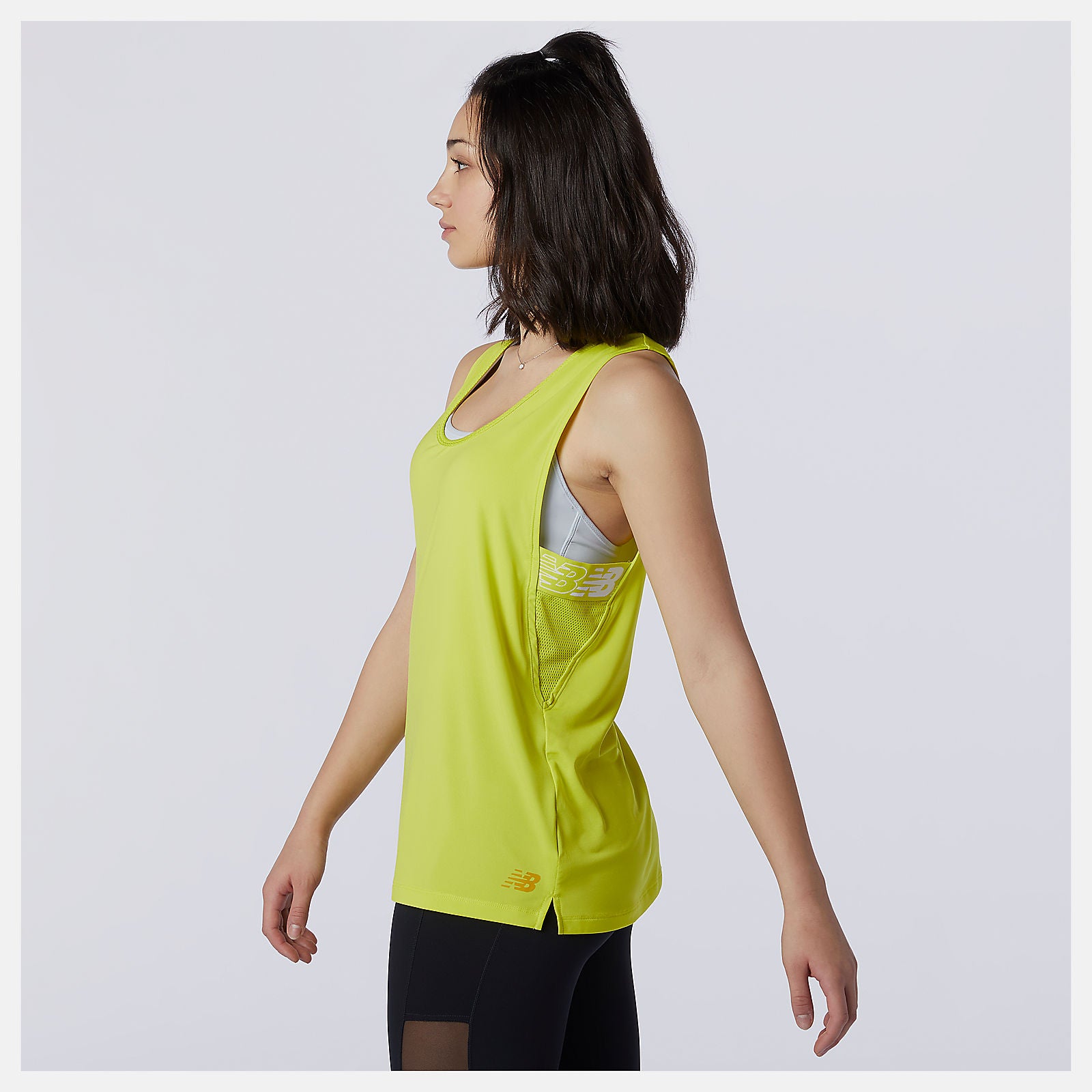 Sulpher Yellow Relentless Sweat Tank | New Balance Clothing