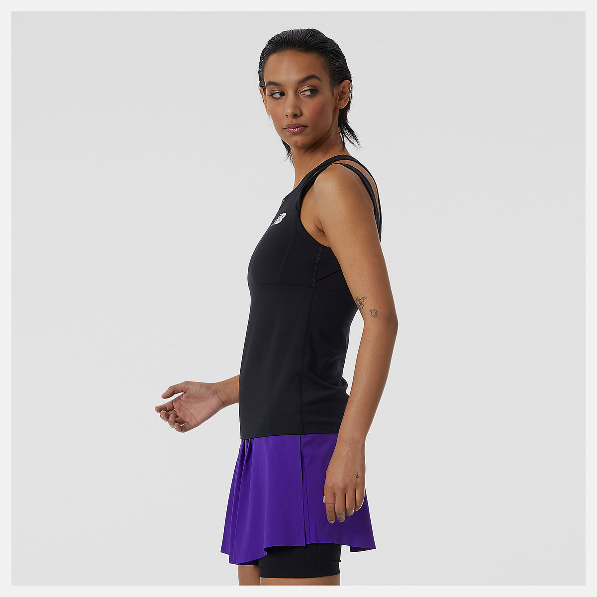 Black Tournament Keyhole Tank | New Balance Clothing