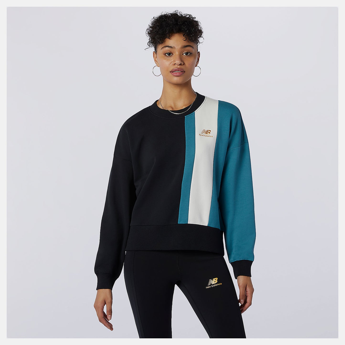 Black NB Athletics Higher Learning Crew | New Balance Clothing