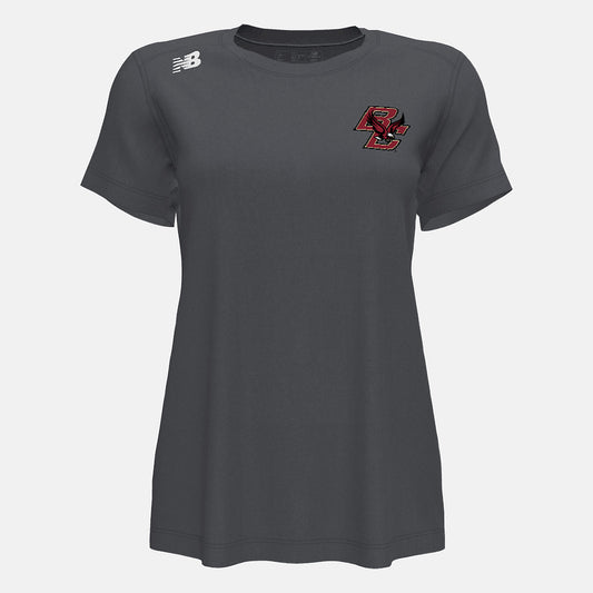 Dark Heather NB Short Sleeve Tech Tee(Boston College) | New Balance Clothing