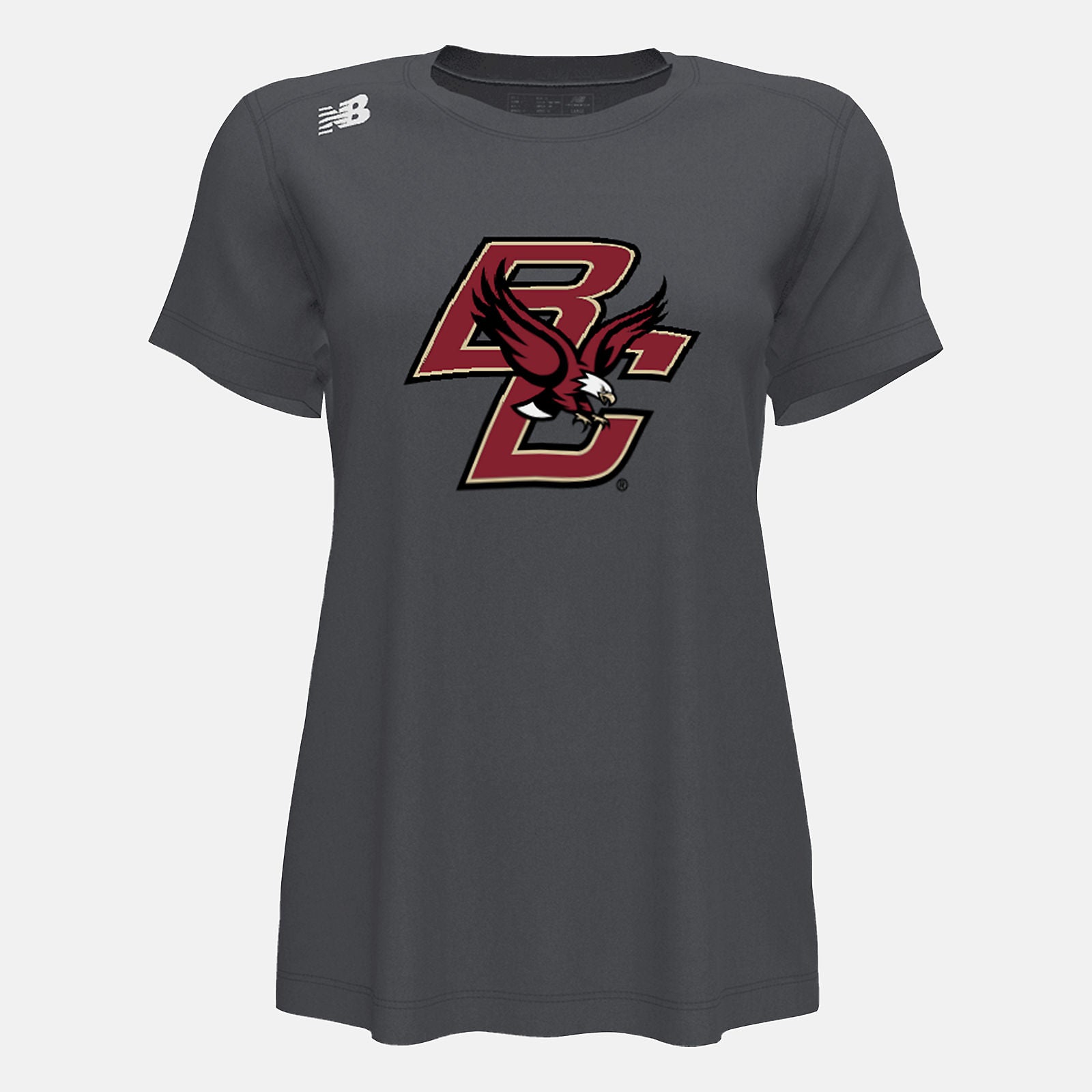 Dark Heather NB Short Sleeve Tech Tee(Boston College) | New Balance Clothing