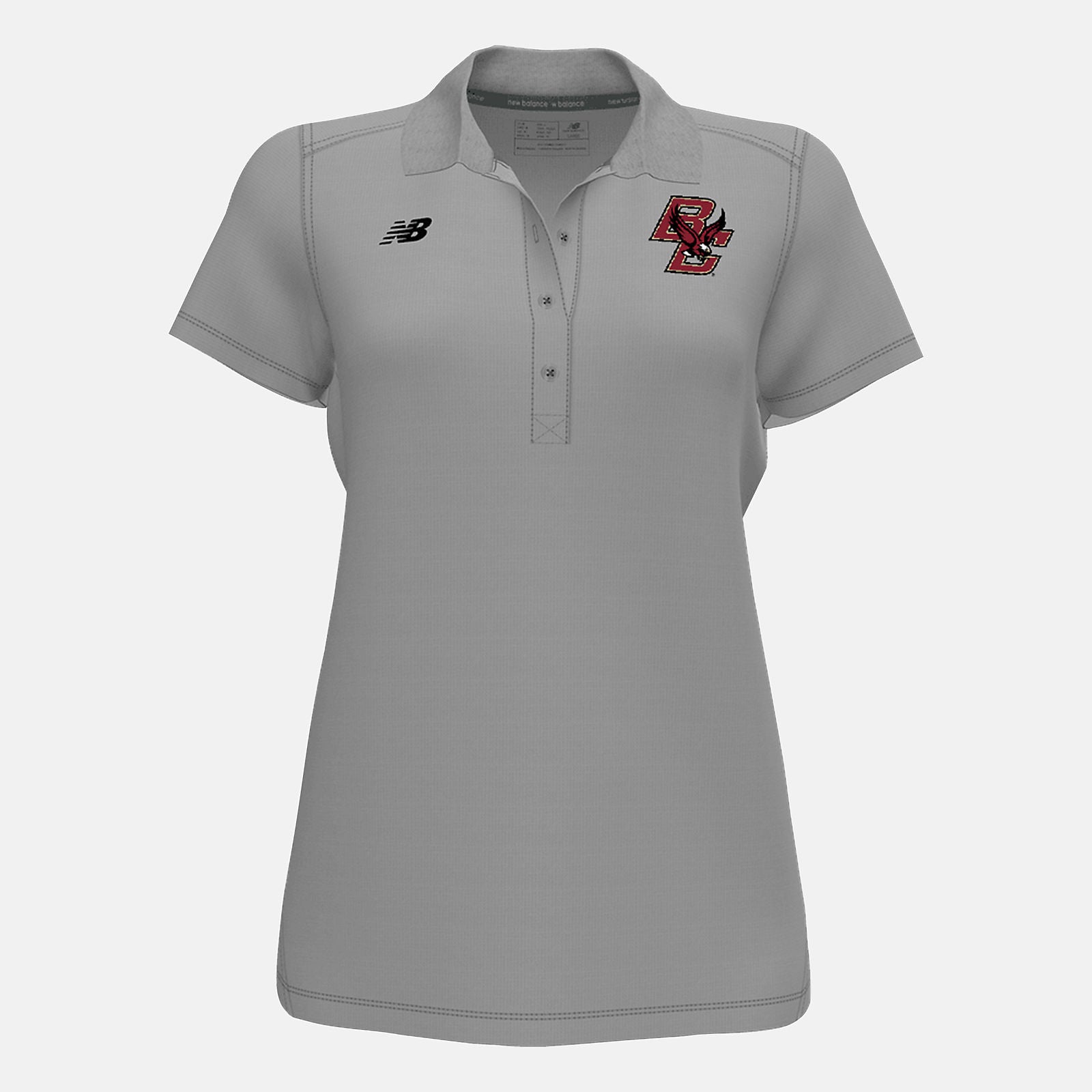 Light Grey Tech Polo(Boston College) | New Balance Clothing