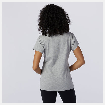 Athletic Grey Essentials Stacked Logo Tee | New Balance Clothing