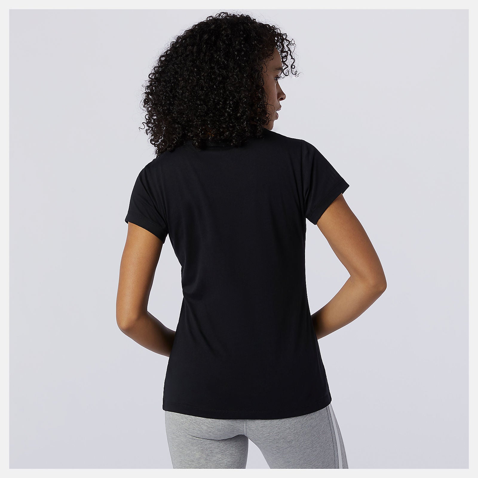 Black Essentials Stacked Logo Tee | New Balance Clothing