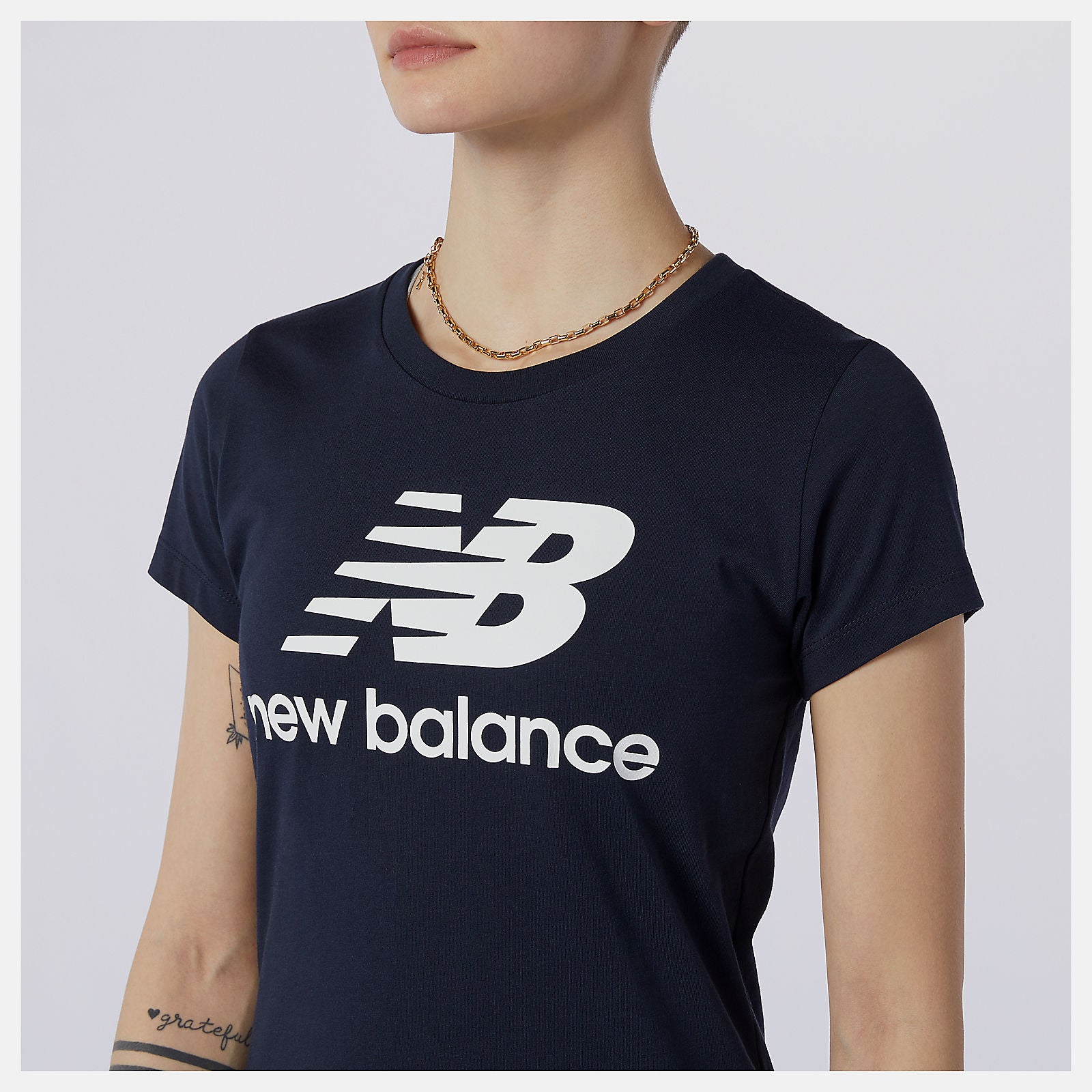 Eclipse Essentials Stacked Logo Tee | New Balance Clothing