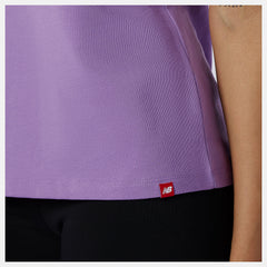 Heliotrope Essentials Stacked Logo Tee | New Balance Clothing