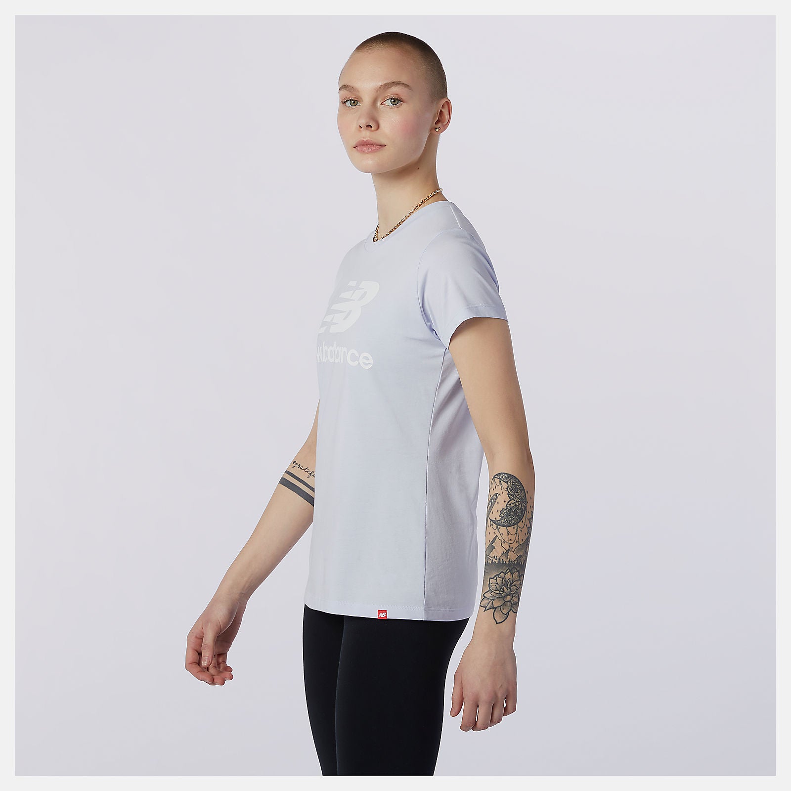 Grey Essentials Stacked Logo Tee | New Balance Clothing