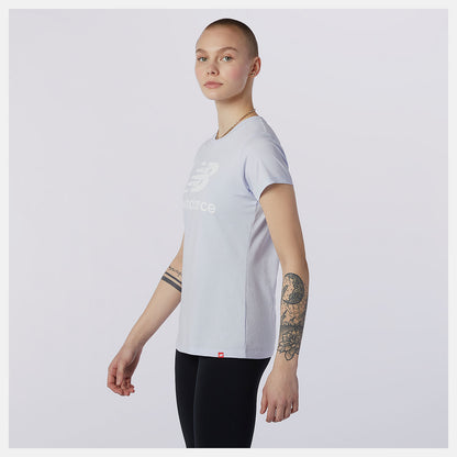 Grey Essentials Stacked Logo Tee | New Balance Clothing