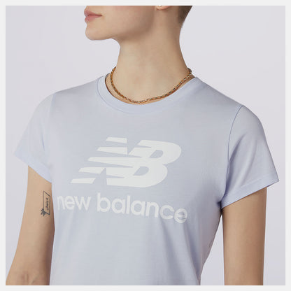 Grey Essentials Stacked Logo Tee | New Balance Clothing