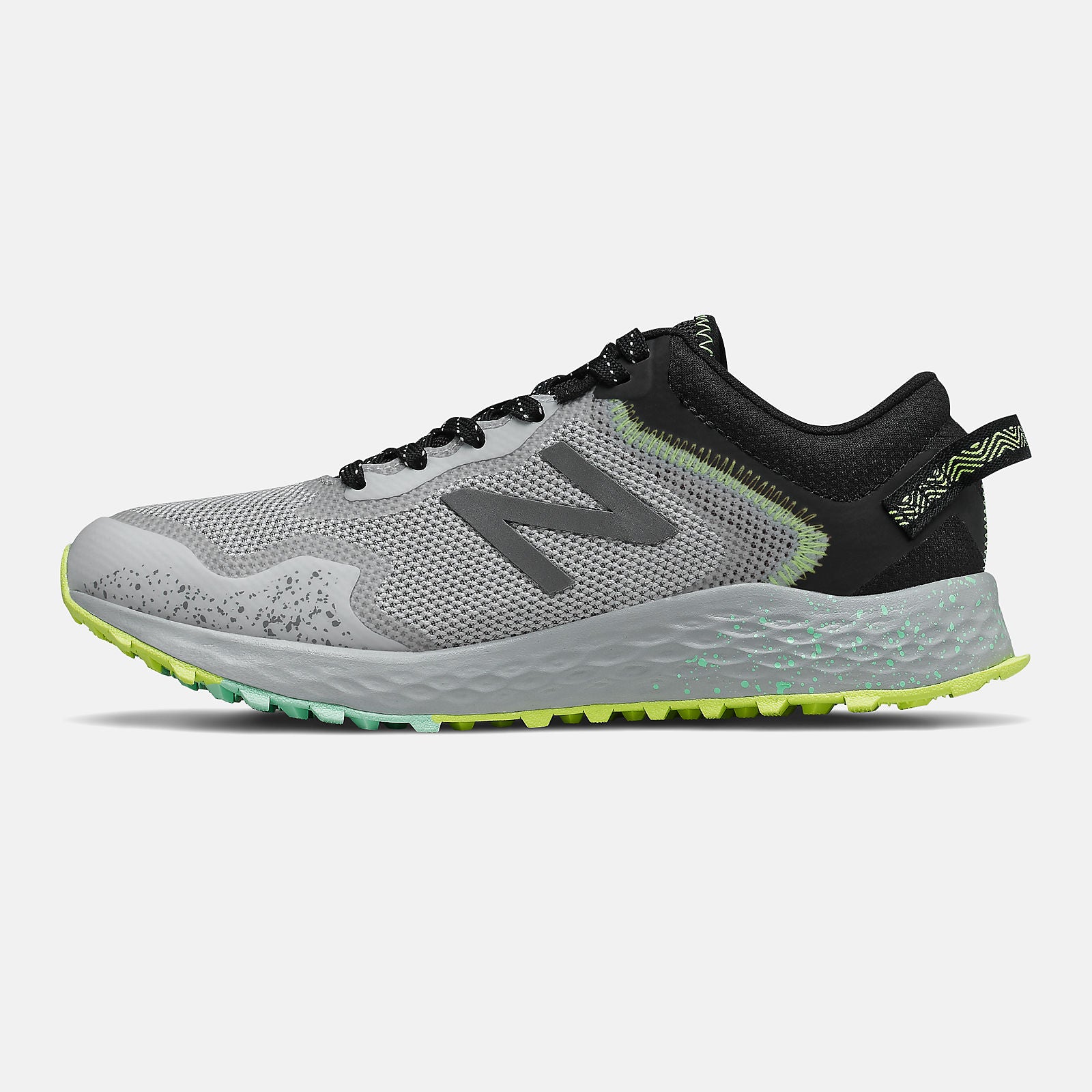 Light Aluminum/Black and Neo Mint Fresh Foam Arishi Trail | New Balance Shoes